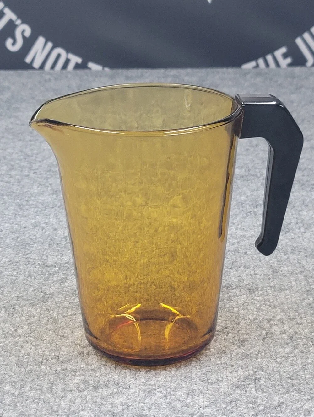 Vintage Vereco France Glass Pitcher Amber MCM Mid Century Modern